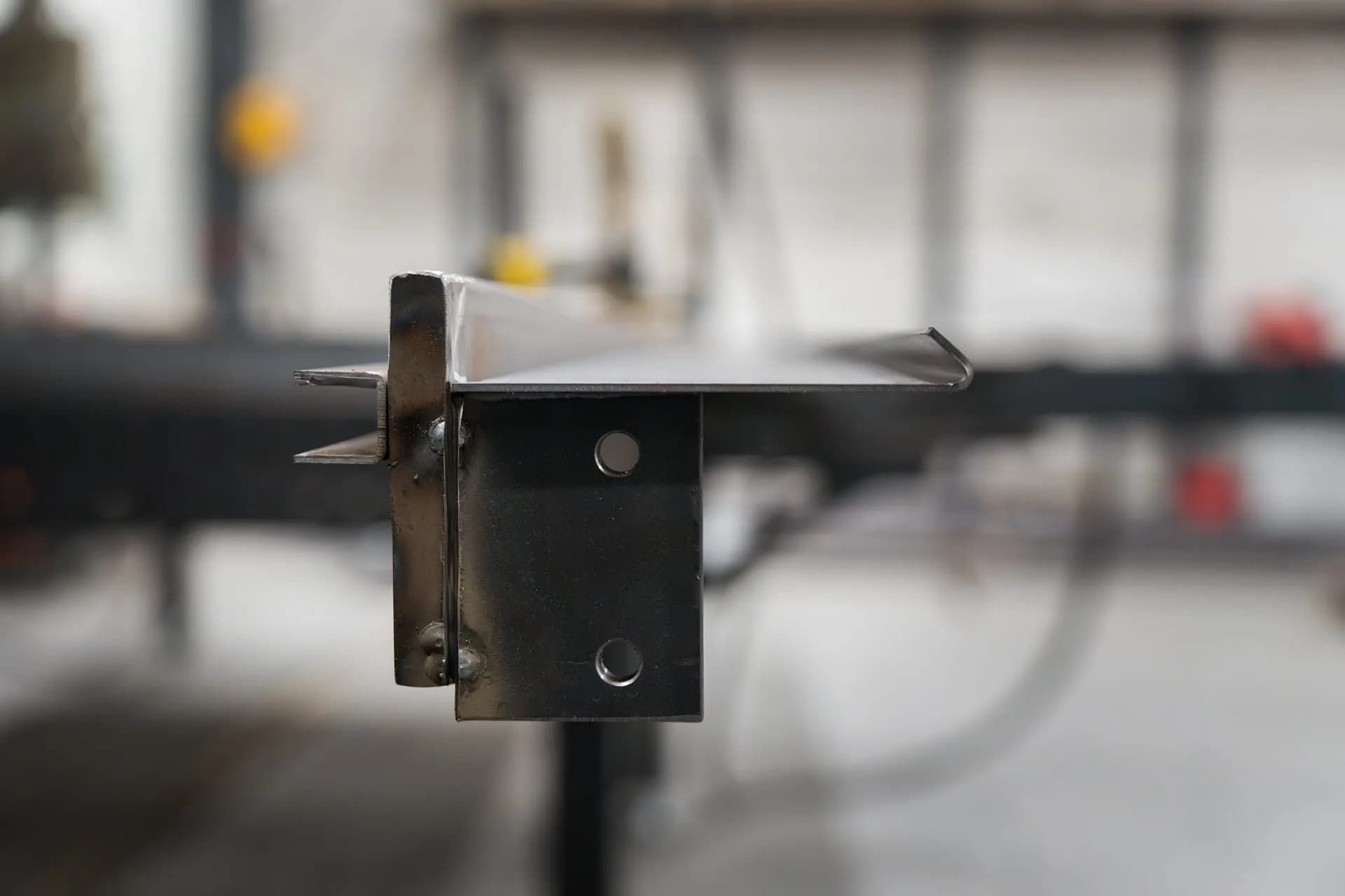 Detail van een gelaste metalen constructie