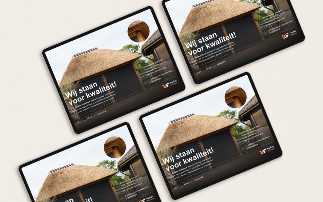 Promotiemateriaal voor E. Franken Totaalbouw